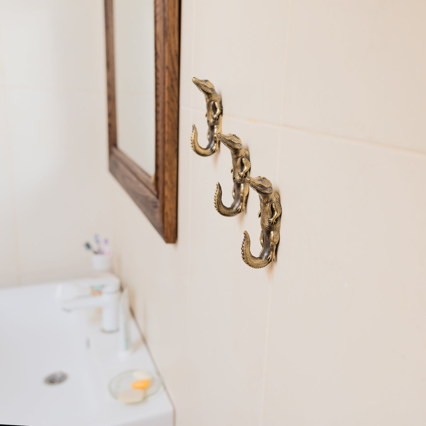 Handmade Wall Hook "Crocodile"