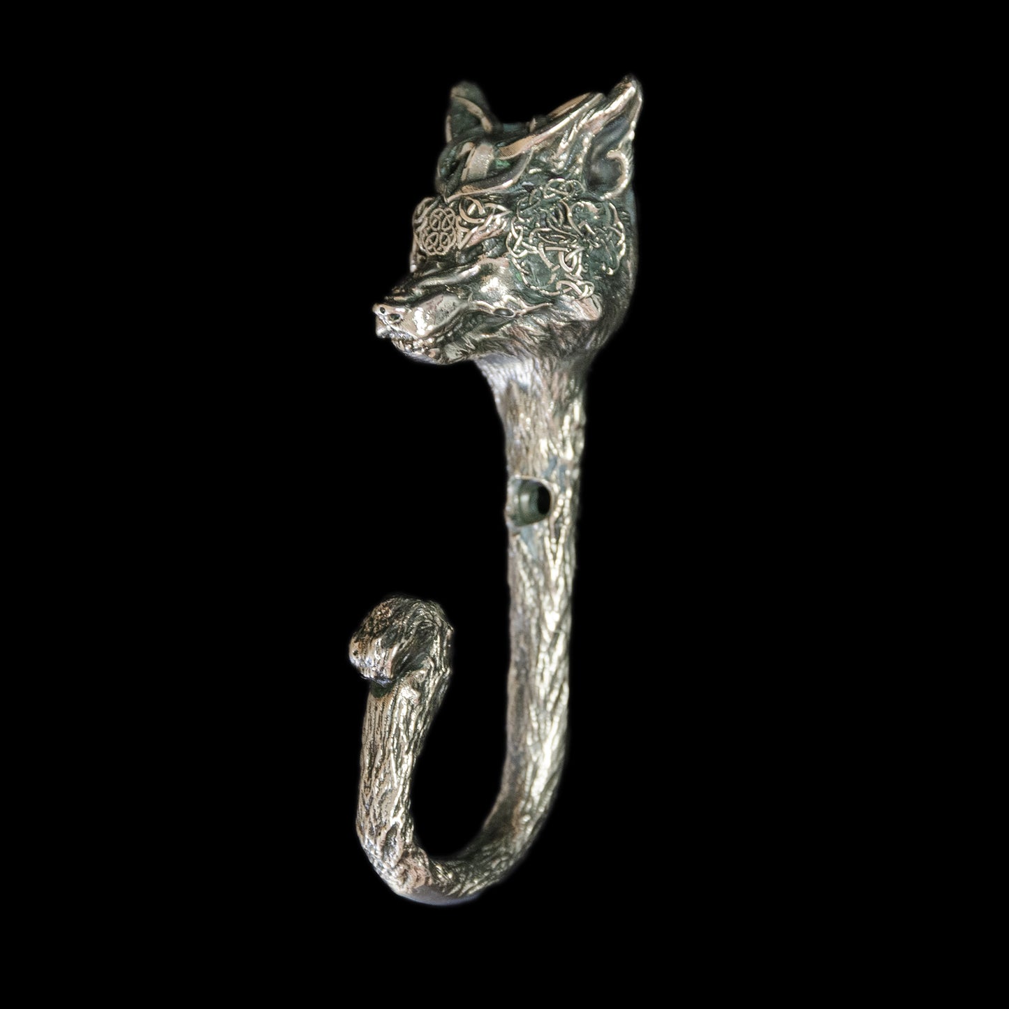 Handmade Wall Hook "Wolf (Scandinavian Style)"