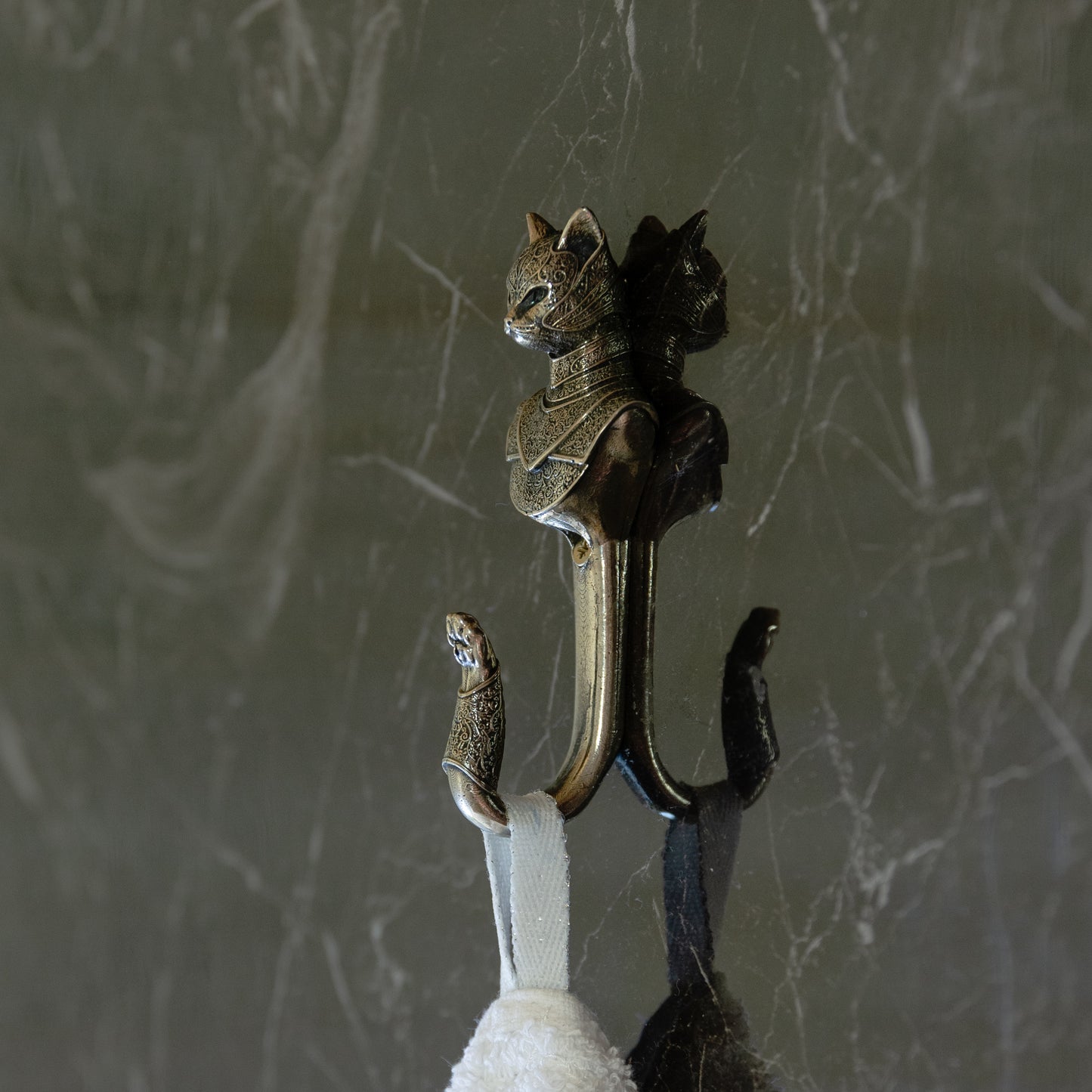Handmade Wall Hook "Knight Cat"