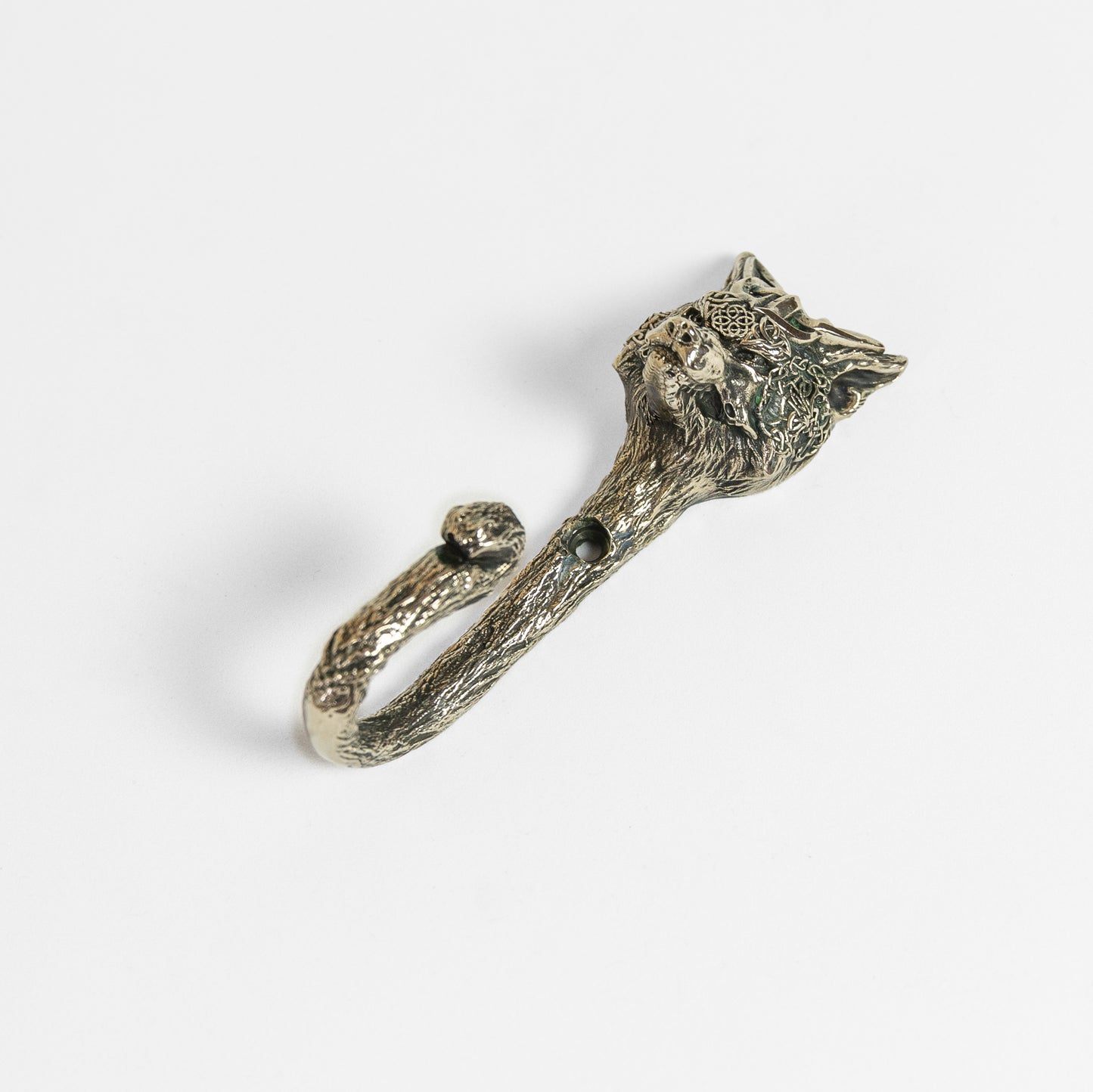 Handmade Wall Hook "Wolf (Scandinavian Style)"