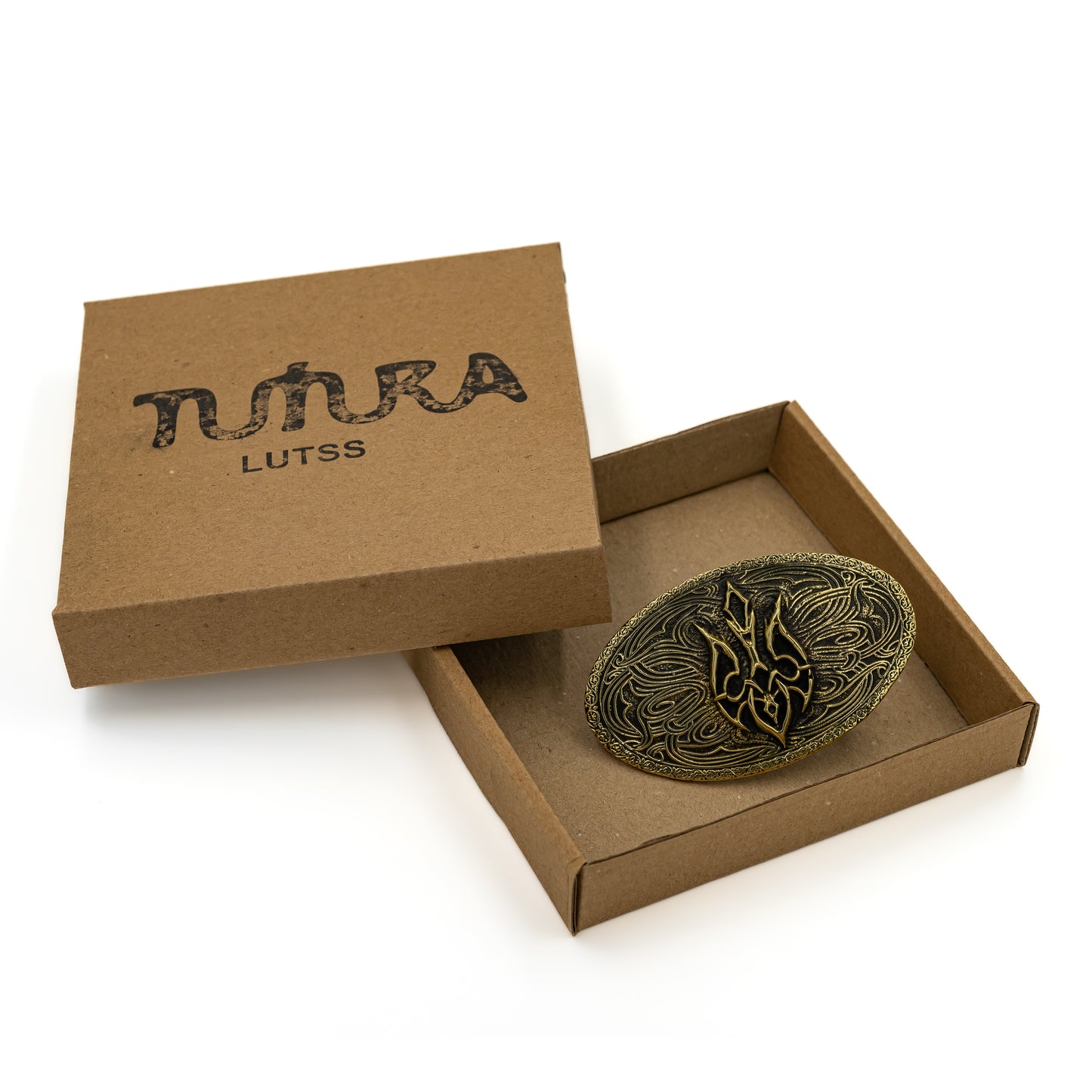 Brass buckle "Trident"