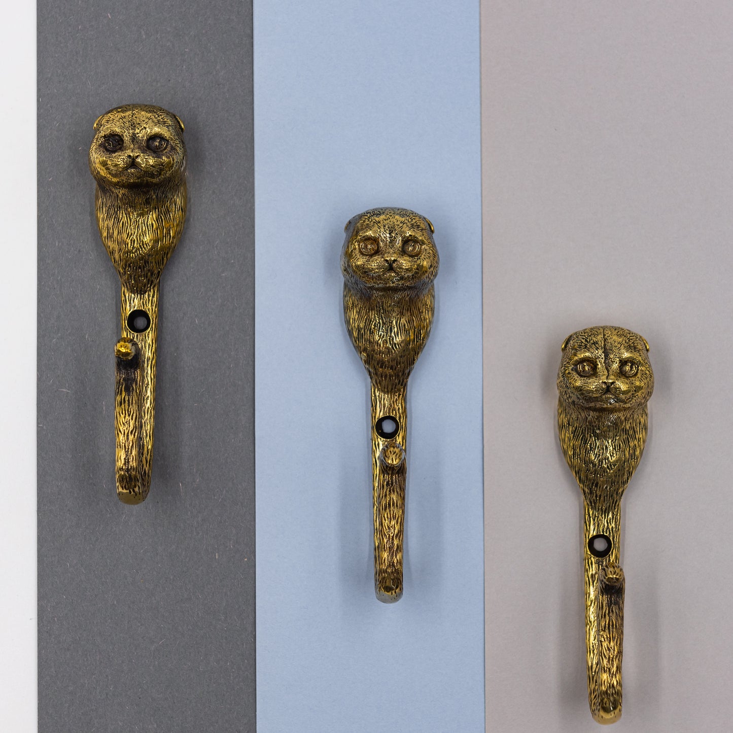 Handmade Wall Hook "Scottish Fold Cat"
