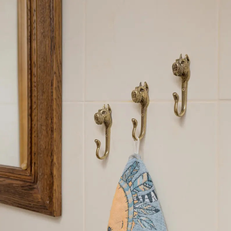 Handmade Wall Hook "Miniature Schnauzer"