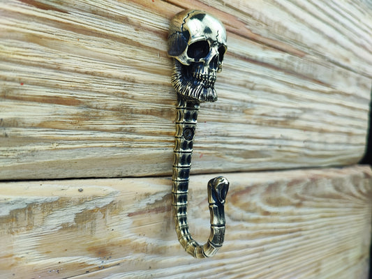 Handmade Wall Hook "Skull Beard"