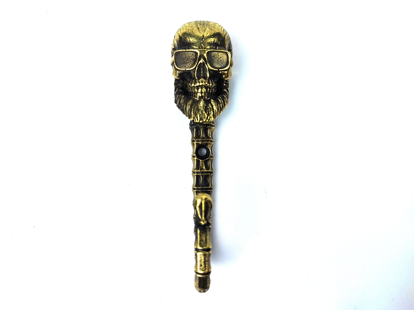 Handmade Wall Hook "Skull with Glasses"