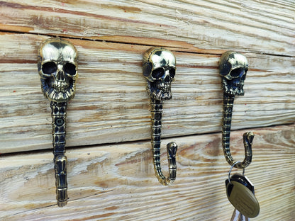 Handmade Wall Hook "Skull with Glasses"