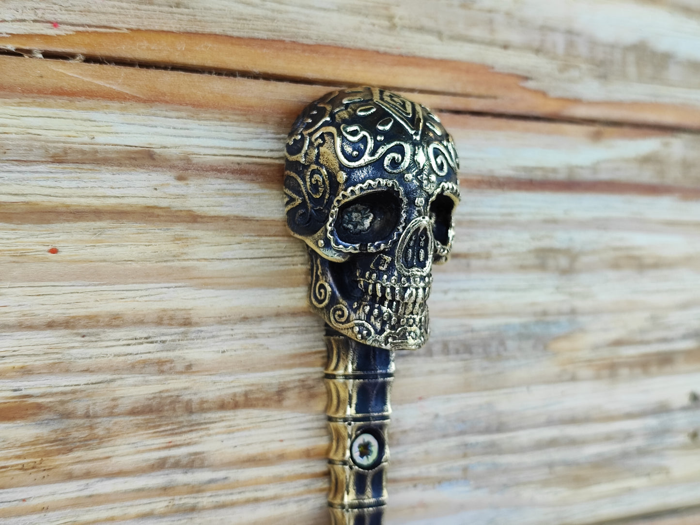 Handmade Wall Hook "Skull Pattern"