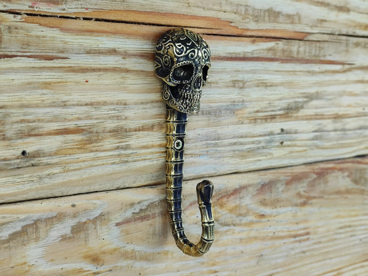 Handmade Wall Hook "Skull Pattern"