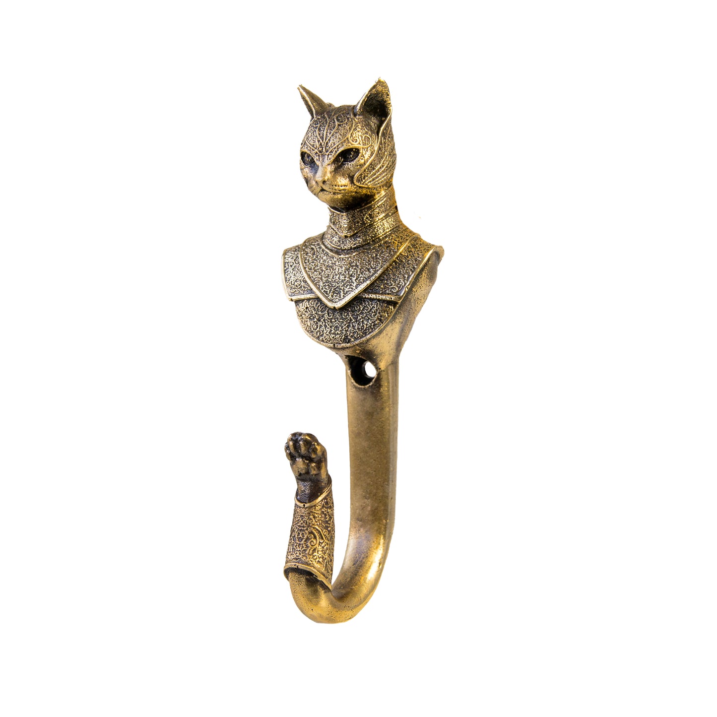 Handmade Wall Hook "Warrior Cat"