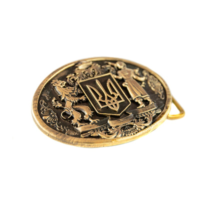 Brass  buckle "Ukrainian Trident"