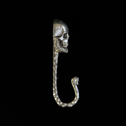 Handmade Wall Hook "Bearded Skull"