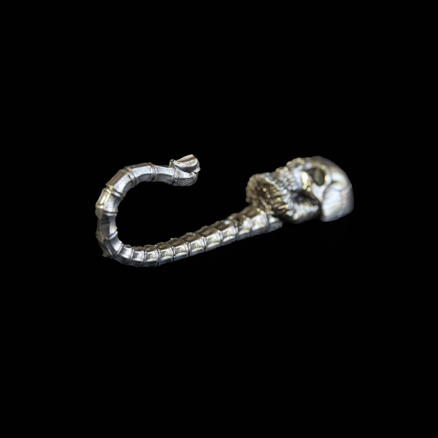 Handmade Wall Hook "Bearded Skull"