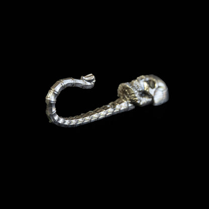 Handmade Wall Hook "Bearded Skull"