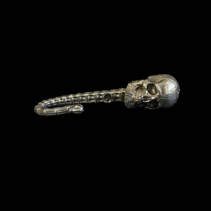 Handmade Wall Hook "Bearded Skull"