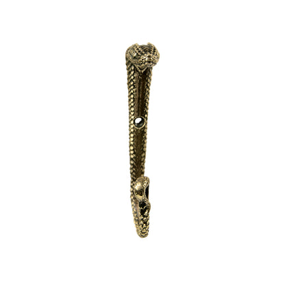 Handmade Brass Wall Hook "Snake"