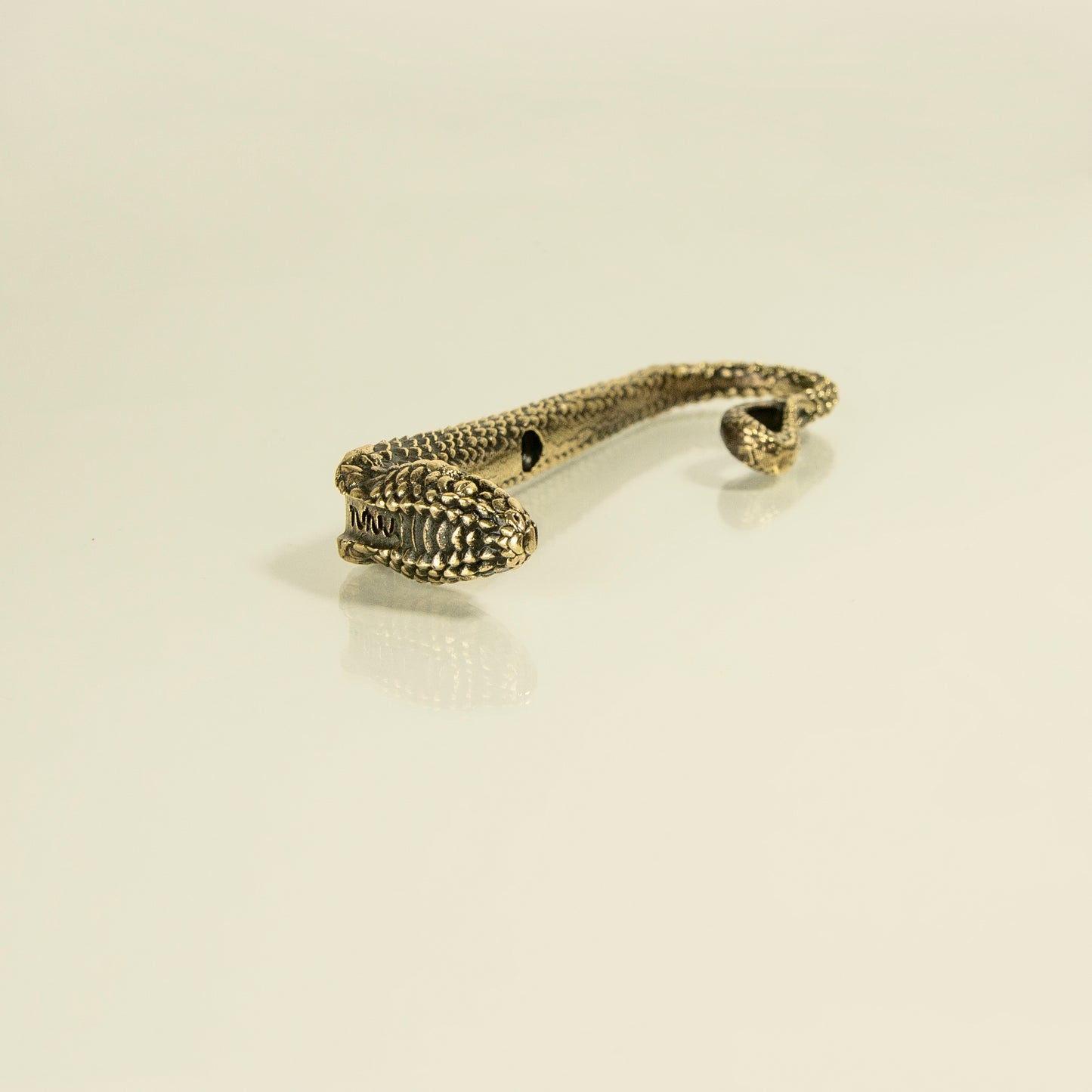 Handmade Brass Wall Hook "Snake"