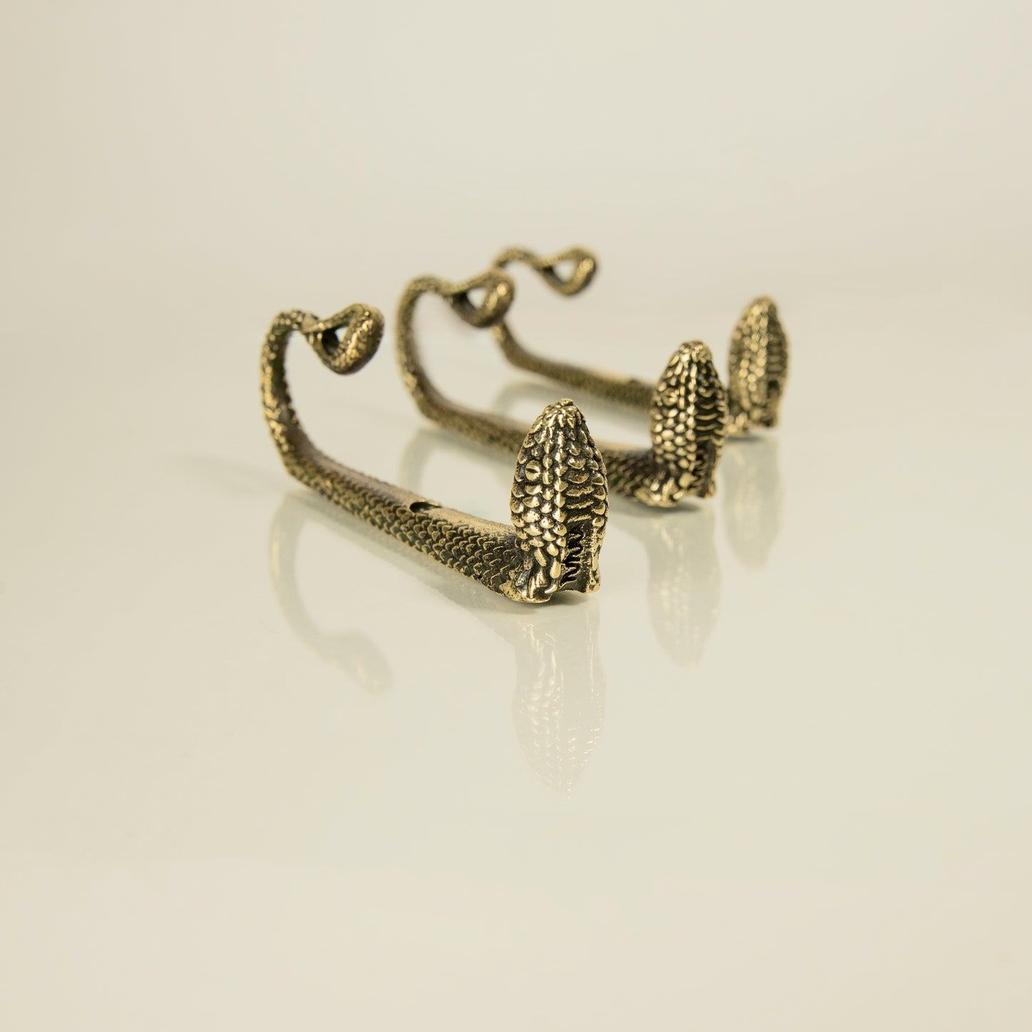 Handmade Brass Wall Hook "Snake"