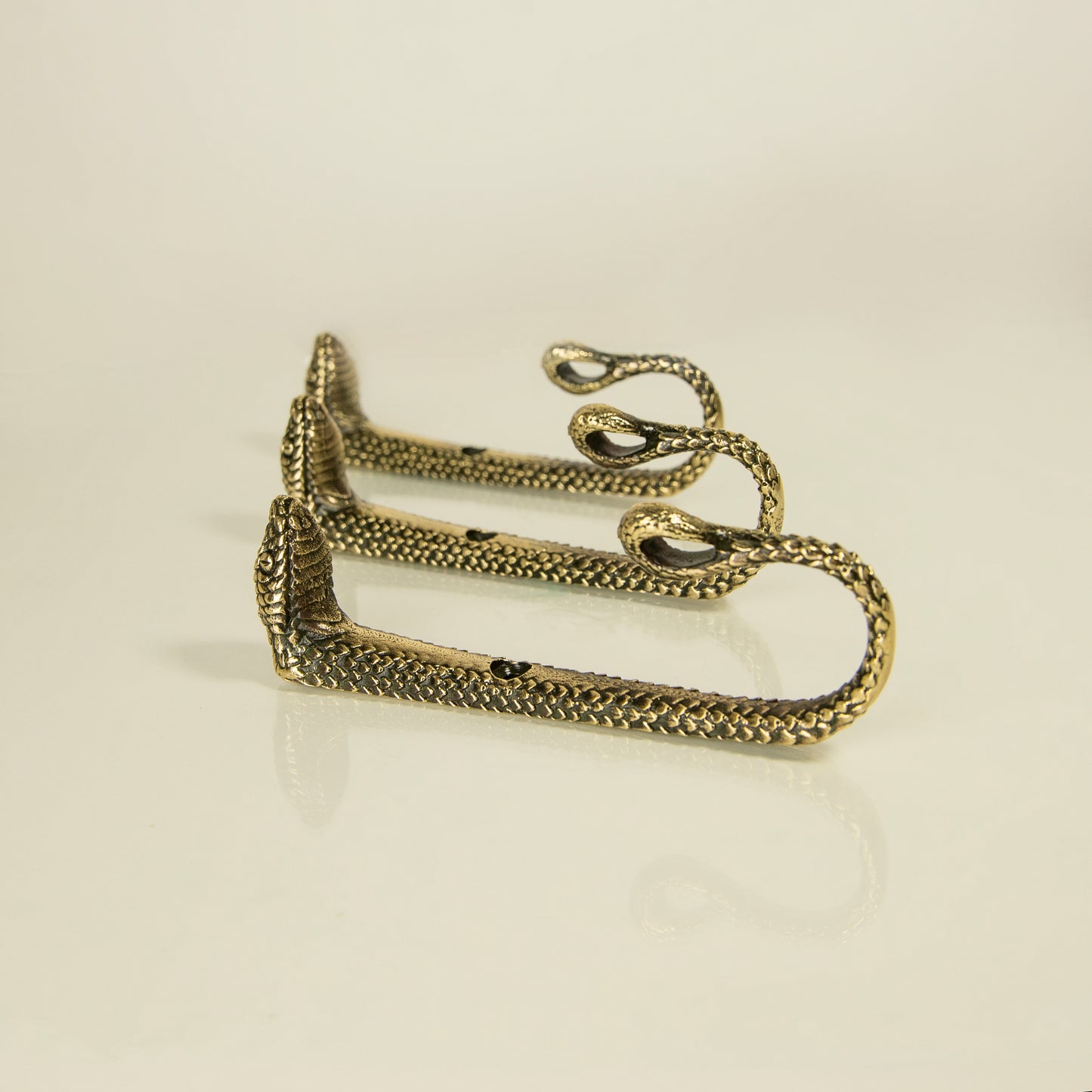 Handmade Brass Wall Hook "Snake"