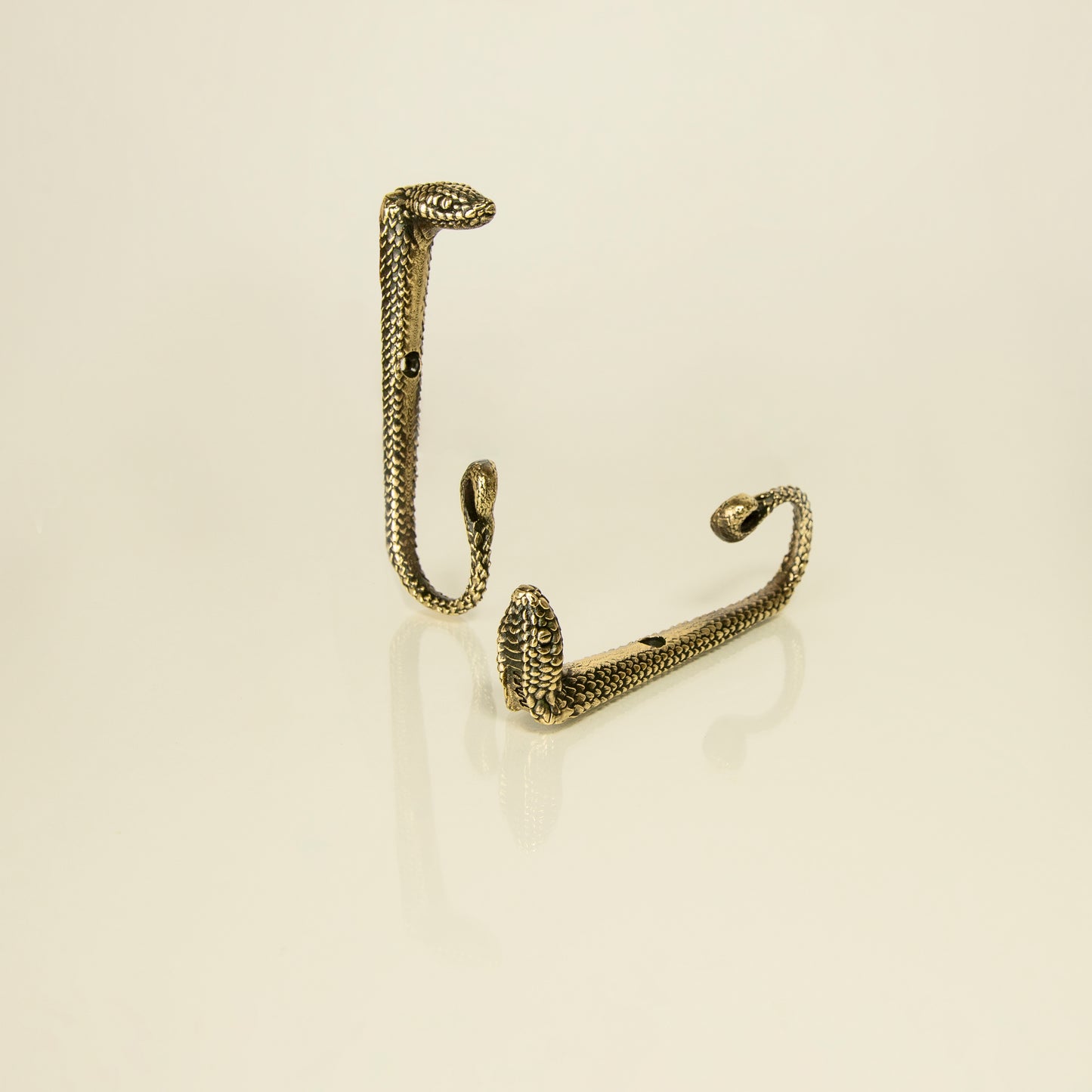 Handmade Brass Wall Hook "Snake"