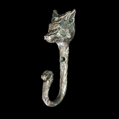 Handmade Wall Hook "Wolf (Scandinavian Style)"
