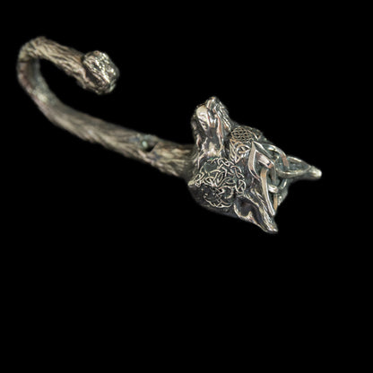 Handmade Wall Hook "Wolf (Scandinavian Style)"