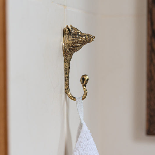 Handmade Wall Hook "Wild Boar"