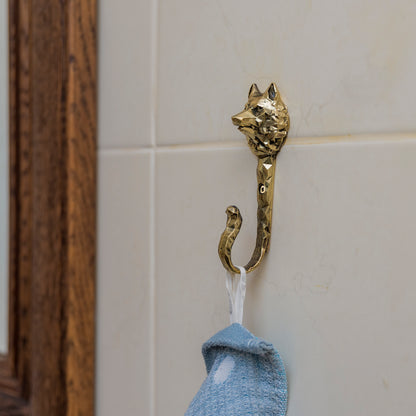 Handmade Wall Hook "Wolf Diamond"