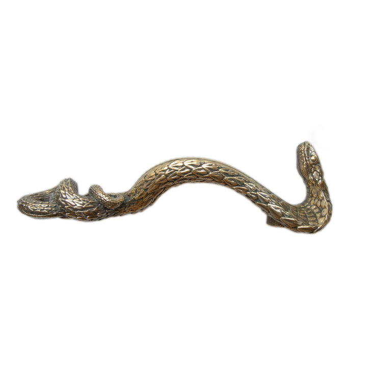 Cobra Door Handle Brass – Sculptural Snake Pull Handle, Entryway Decor ...