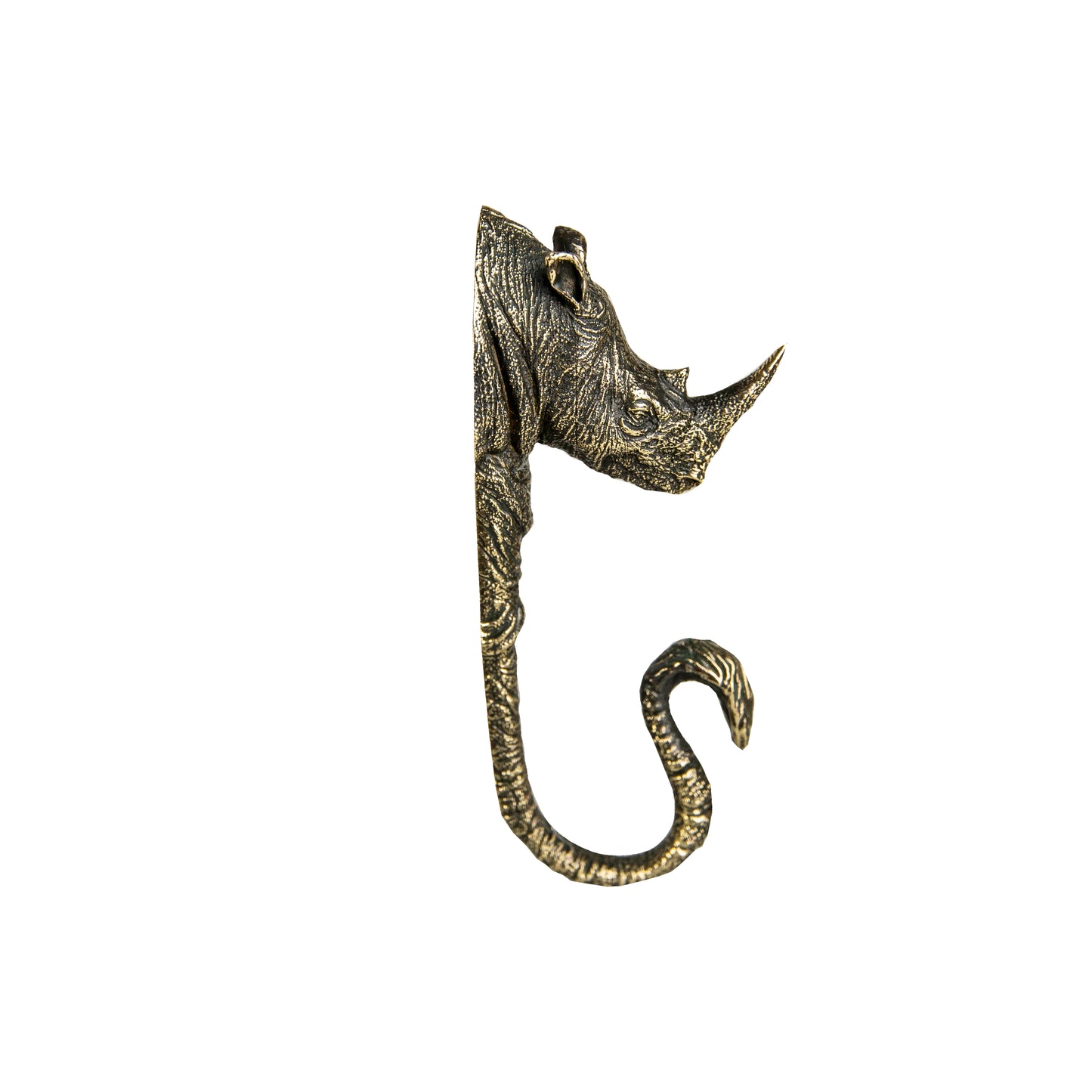 Handmade Wall Hook "Rhinoceros"