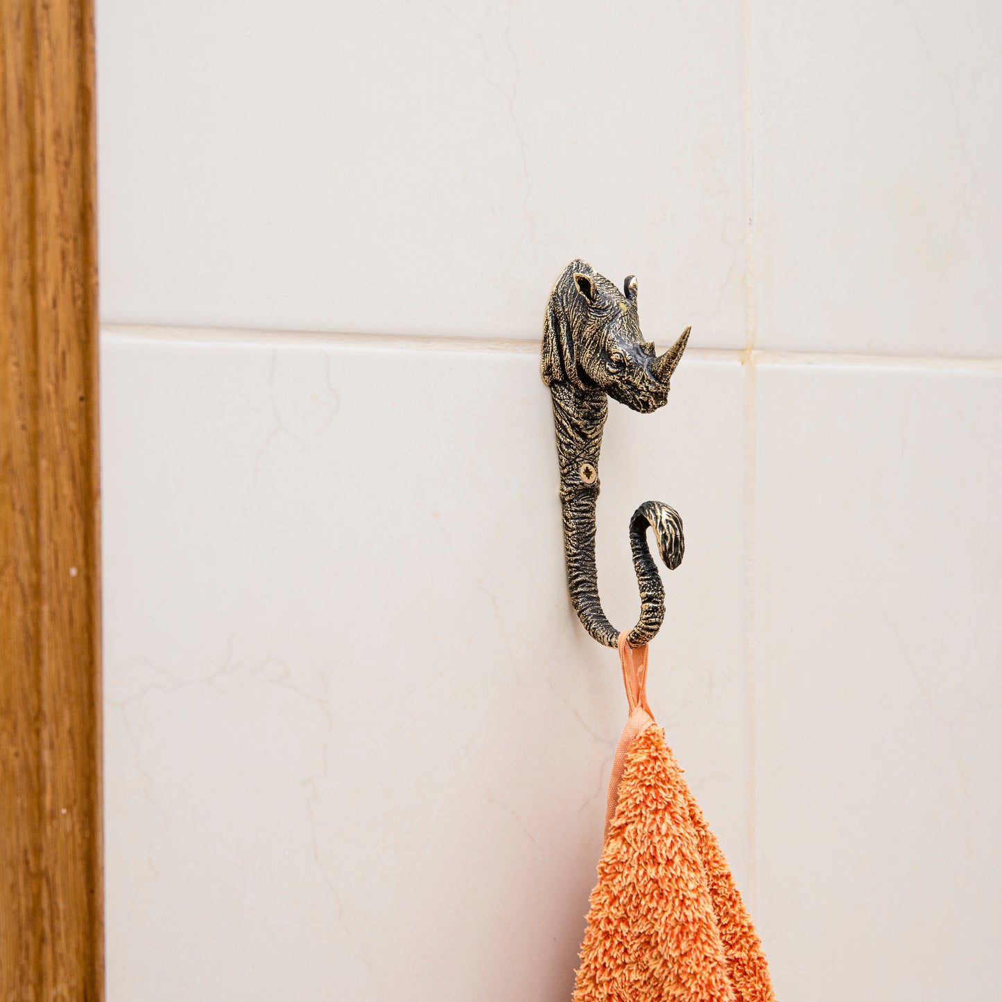 Handmade Wall Hook "Rhinoceros"