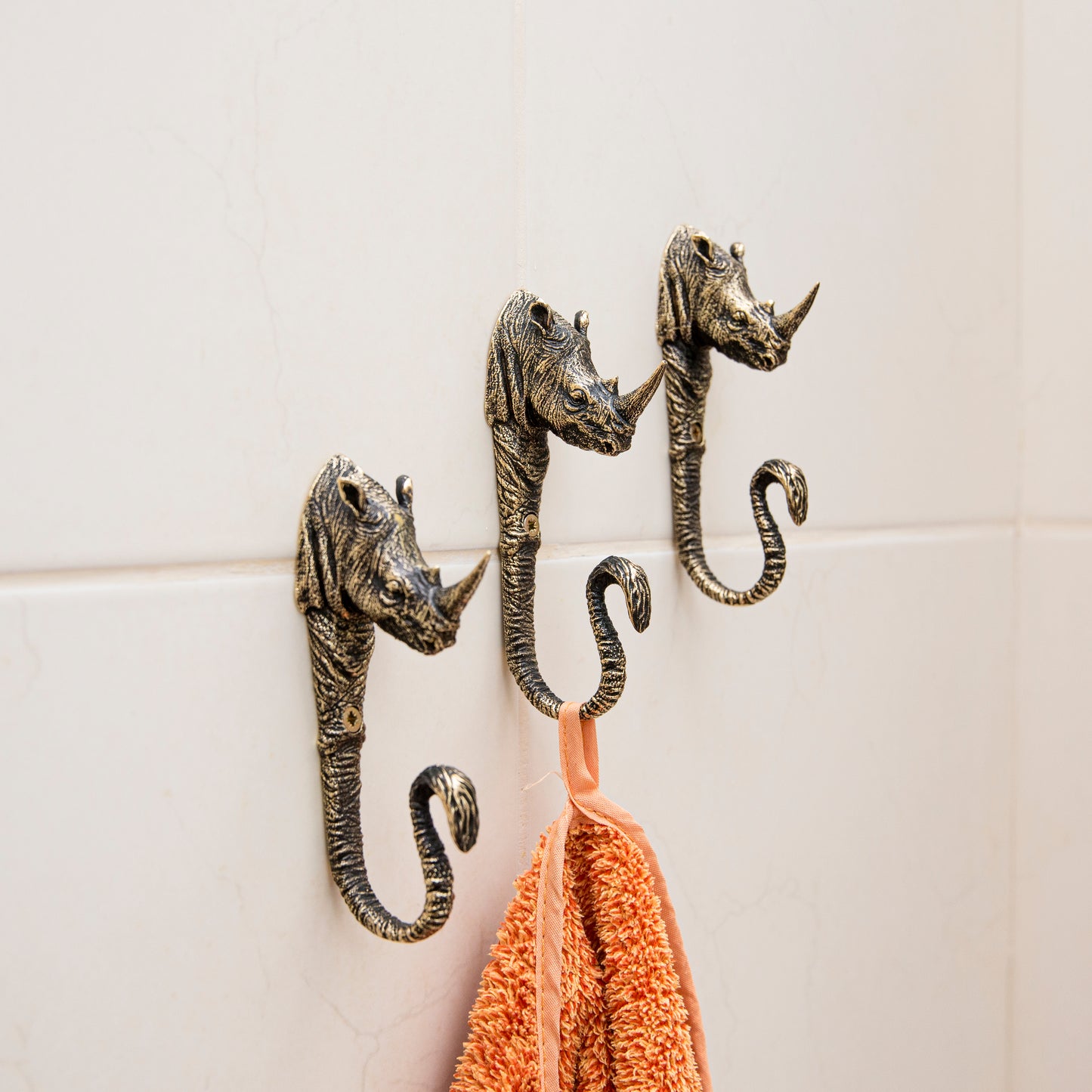 Handmade Wall Hook "Rhinoceros"