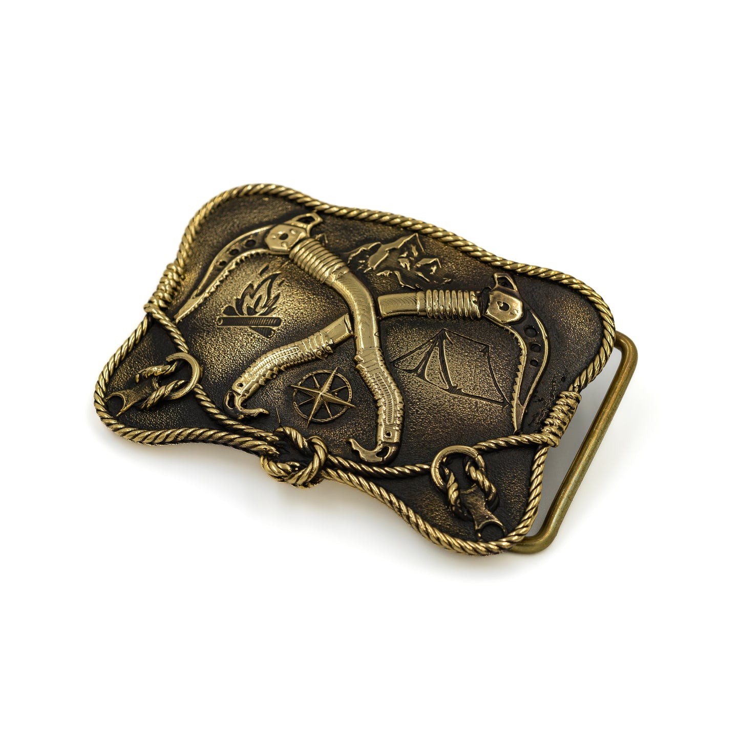 Brass buckle "Mountain climbing"