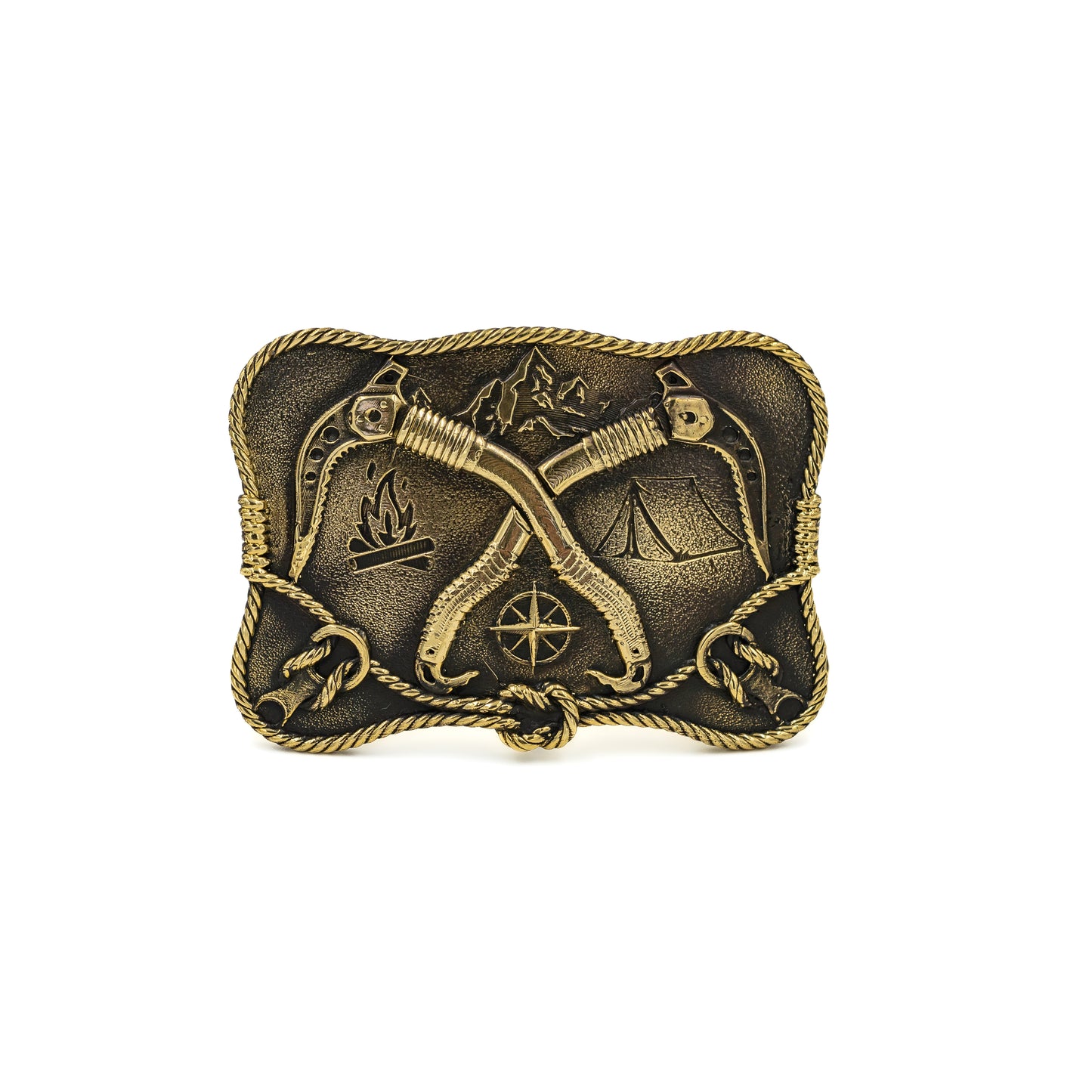 Brass buckle "Mountain climbing"