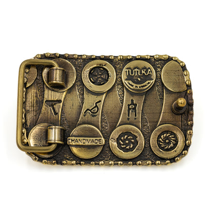 Brass buckle "BMX RACING"