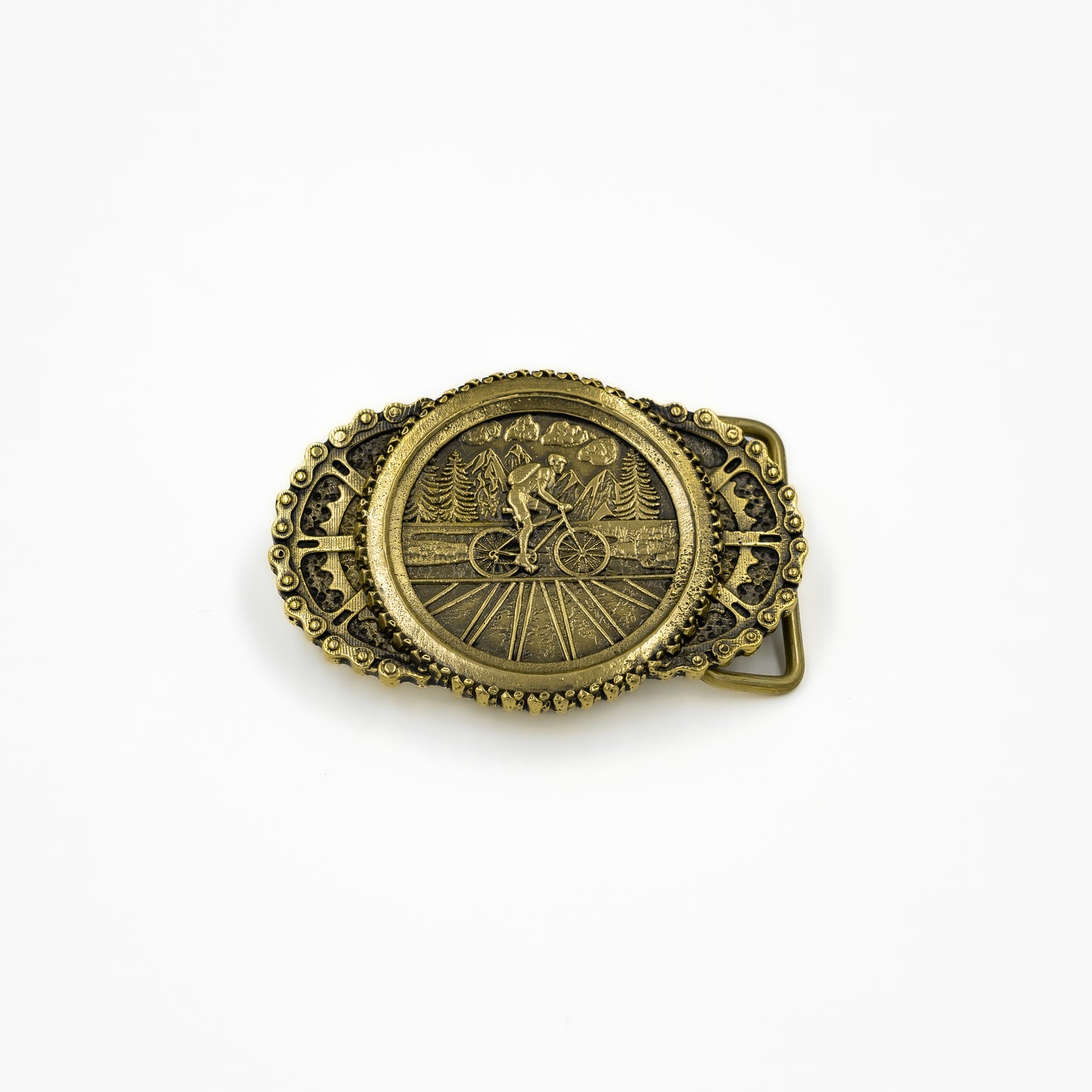 Brass buckle "Bicycle Trip"