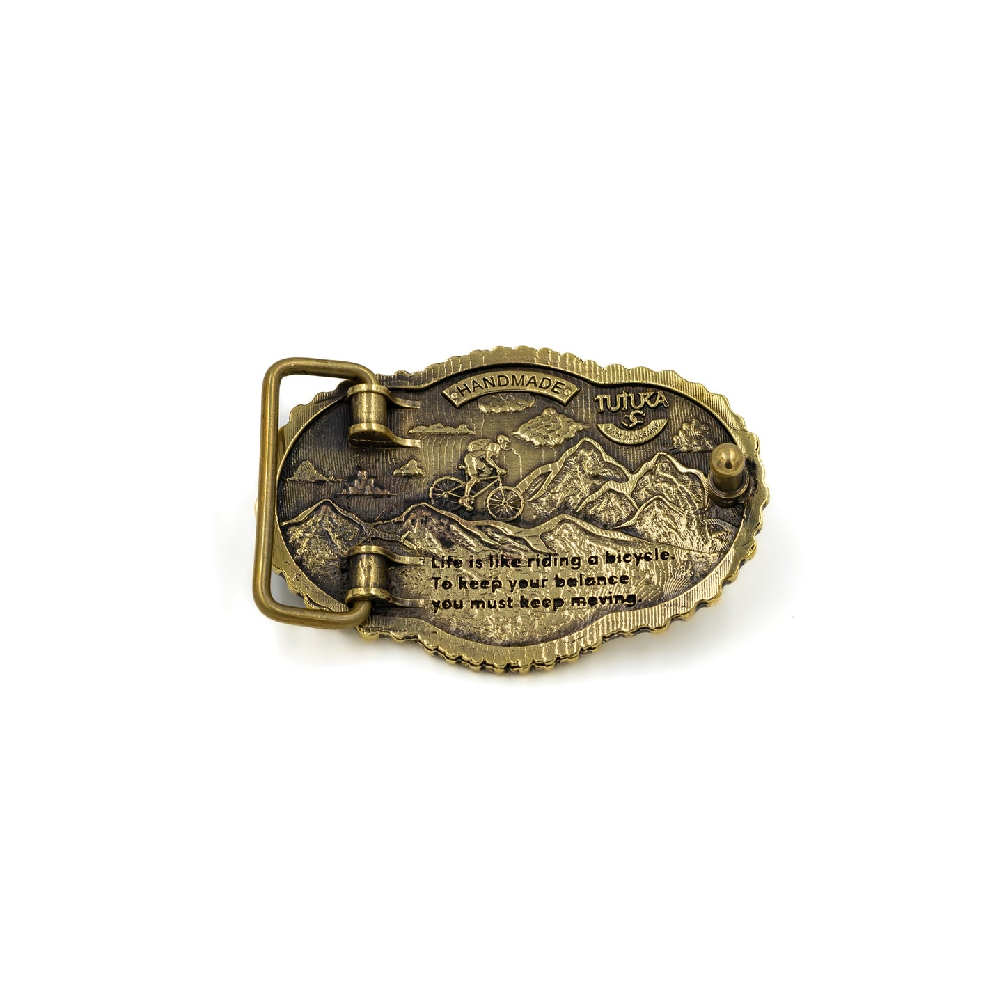 Brass buckle "Bicycle Trip"