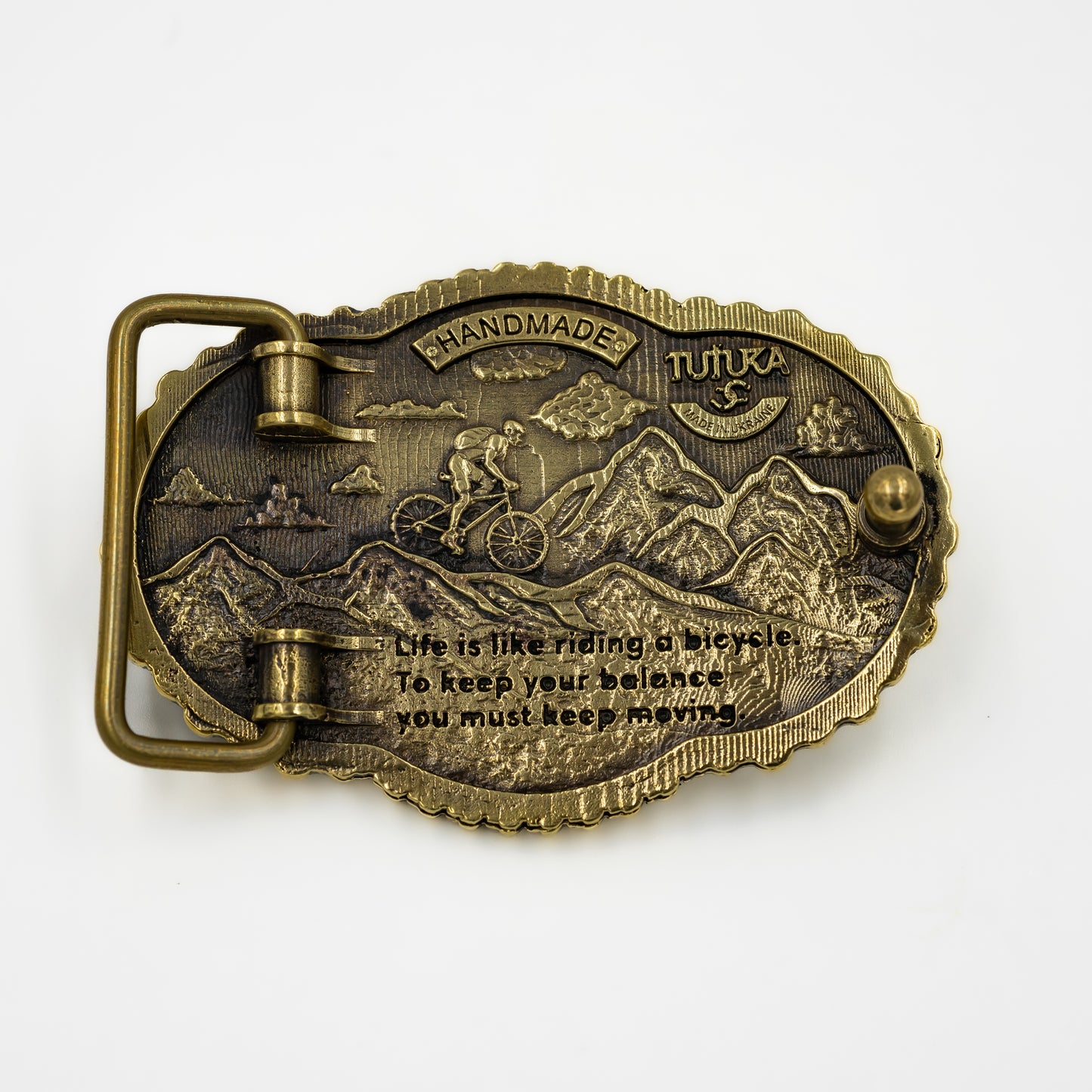 Brass buckle "Bicycle Trip"