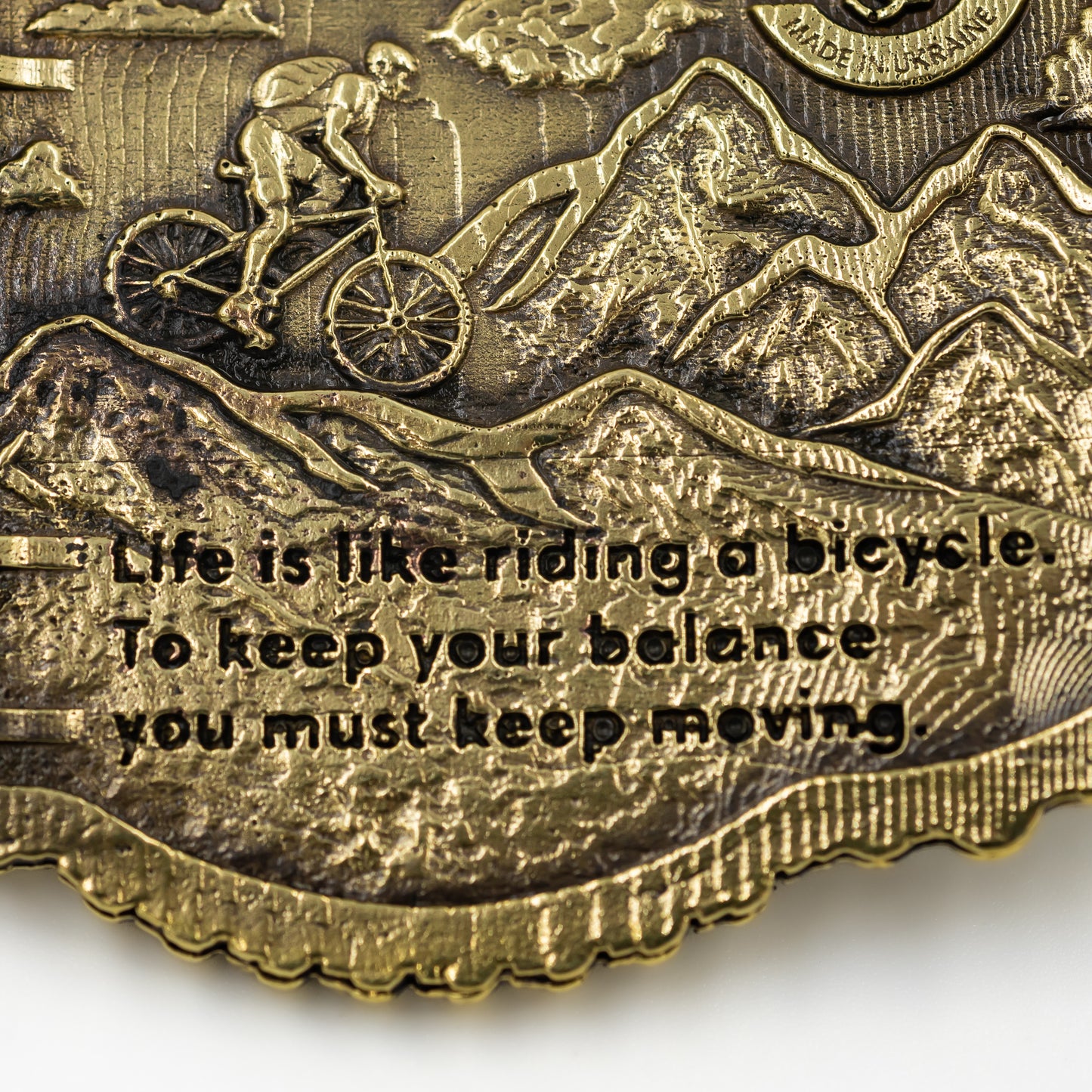 Brass buckle "Bicycle Trip"