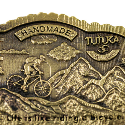 Brass buckle "Bicycle Trip"