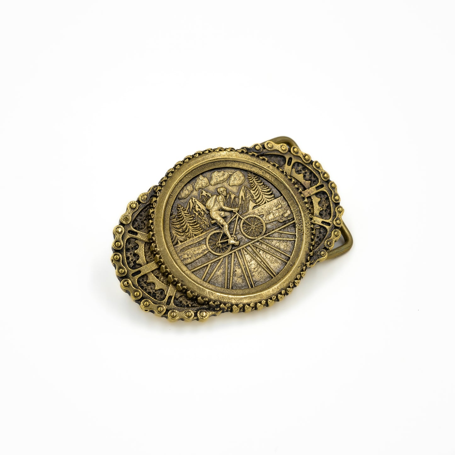 Brass buckle "Bicycle Trip"