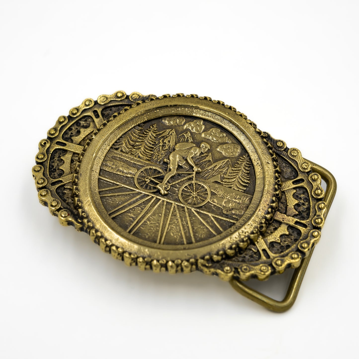 Brass buckle "Bicycle Trip"