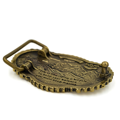 Brass buckle "Bicycle Trip"