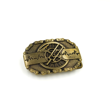 Brass buckle "Сyclist's Heart"