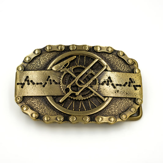 Brass buckle "Сyclist's Heart"