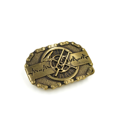 Brass buckle "Сyclist's Heart"