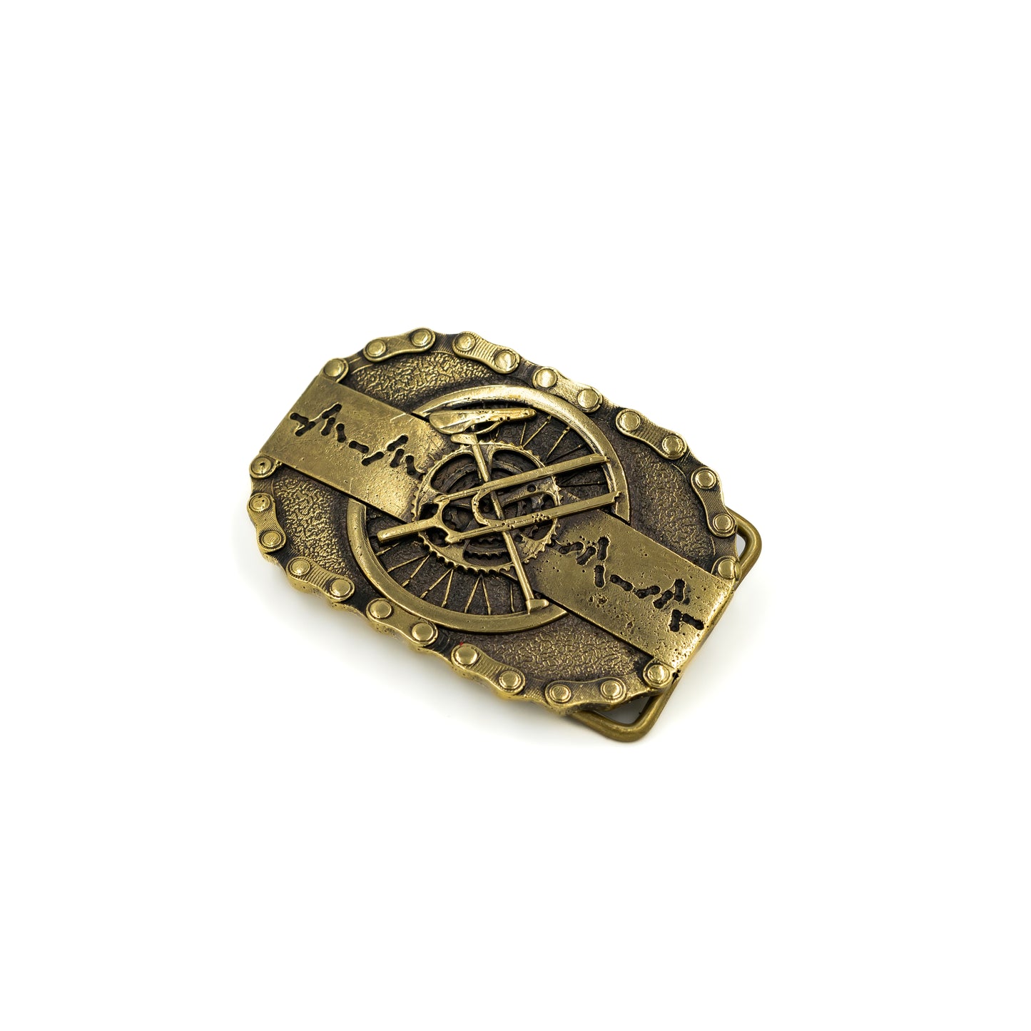 Brass buckle "Сyclist's Heart"