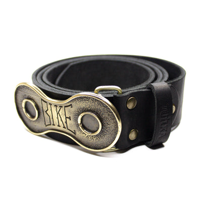 Leather Belt with brass buckle "Bike LT"