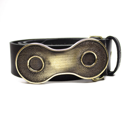 Leather Belt with brass buckle "Bicycle"